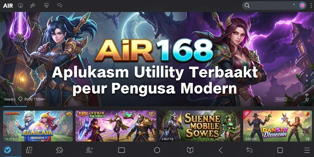 Tampilan aplikasi AIR168 yang praktis dan efisien untuk pengguna.