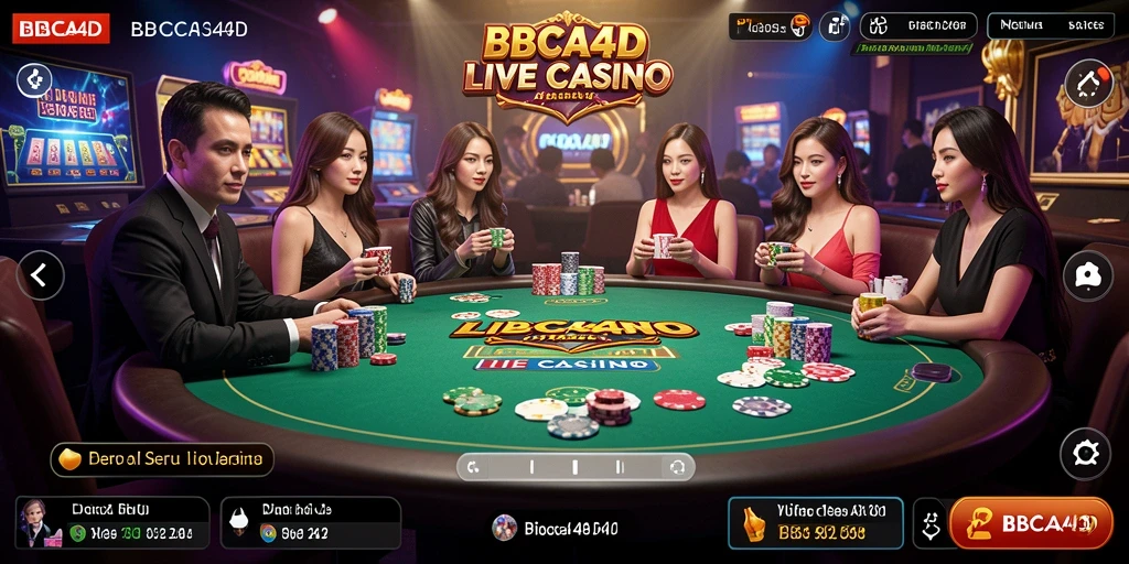 Bermain Live Casino dengan dealer langsung yang profesional dan interaktif.