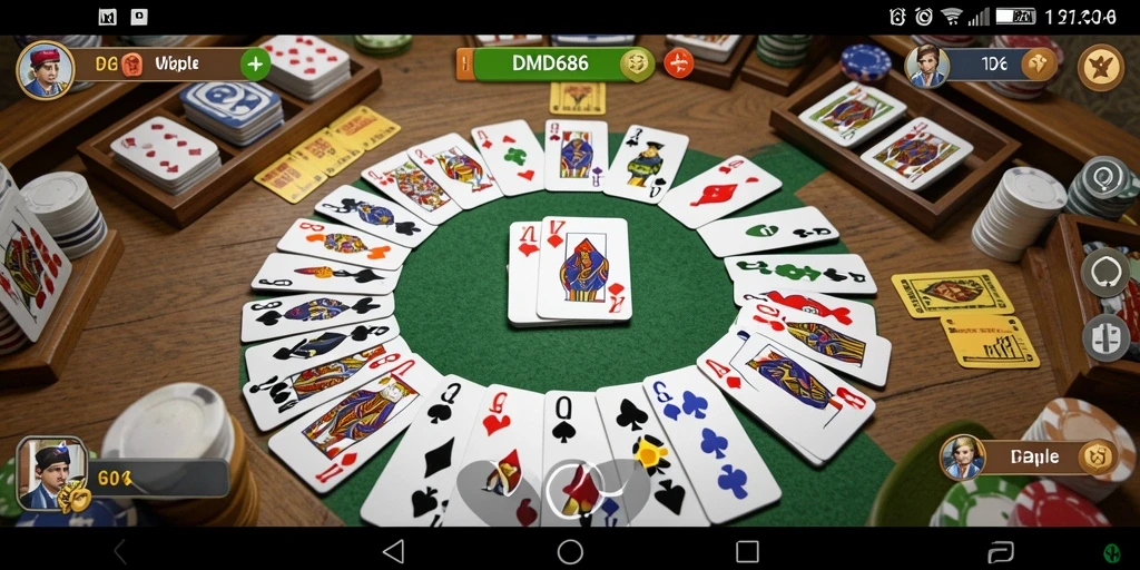 Tampilan gameplay DMD686 yang menarik saat bermain Gaple.