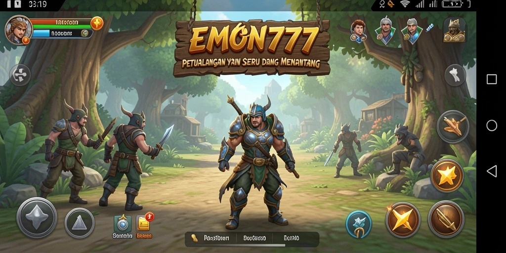 Tampilan gameplay seru di dunia petualangan EMON777.