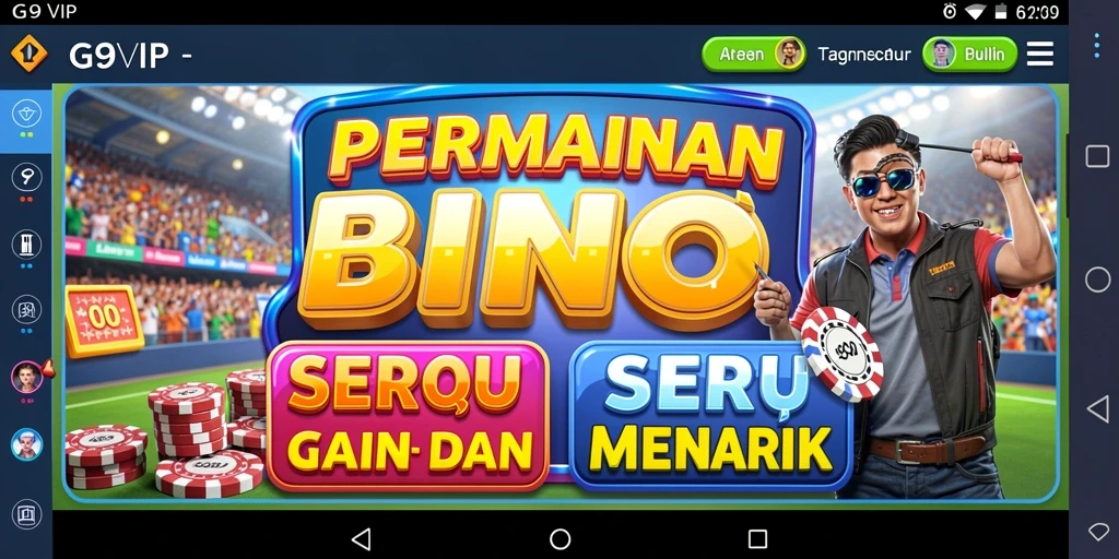 Tampilan gameplay seru dari G9VIP dengan suasana Bingo yang mengasyikkan.