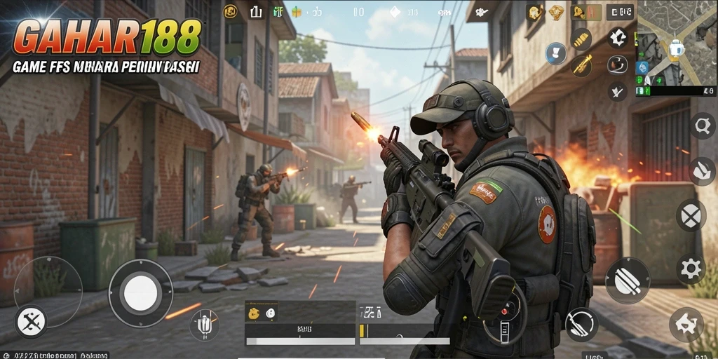 Screenshot GAHAR188 menampilkan aksi seru dalam permainan FPS.