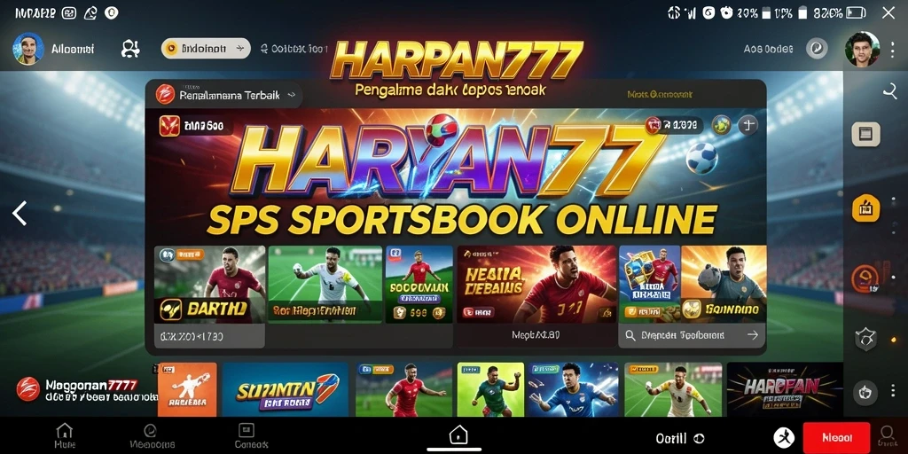 Screenshot HARAPAN777 menampilkan aksi taruhan olahraga yang seru.