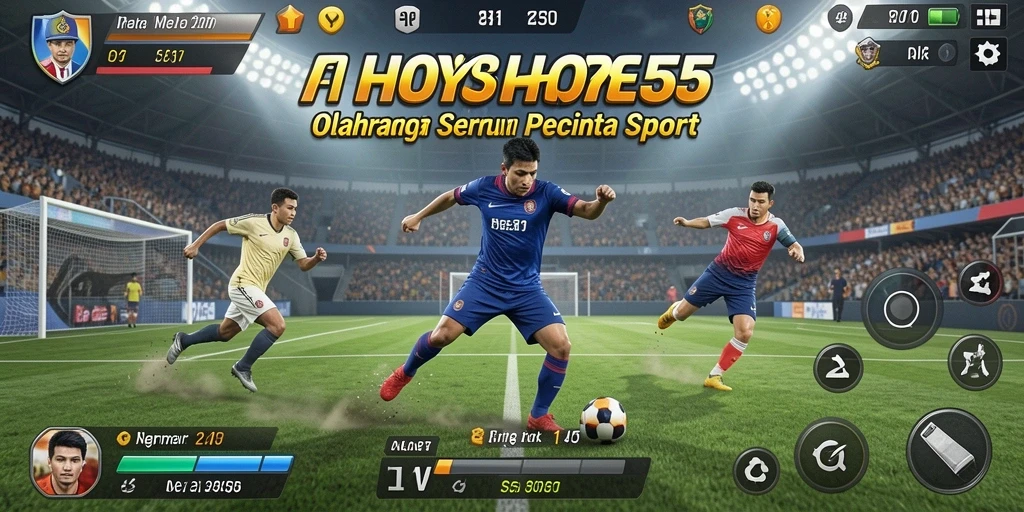Tampilan gameplay seru HOYE55 yang menampilkan berbagai olahraga.