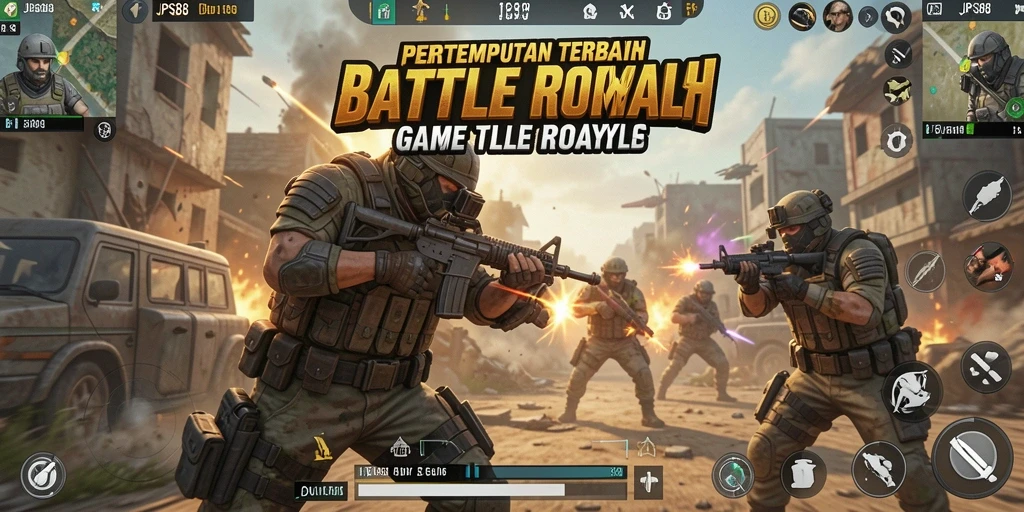 Screenshot gameplay <strong>JPS88</strong> yang menampilkan aksi Battle Royale yang intens.