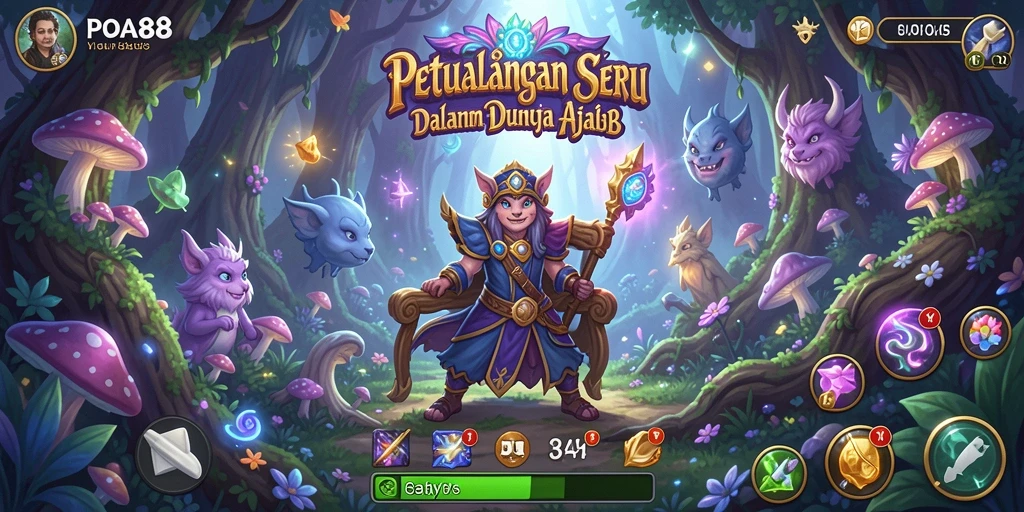 Tampilan menarik dari gameplay petualangan di POA88.
