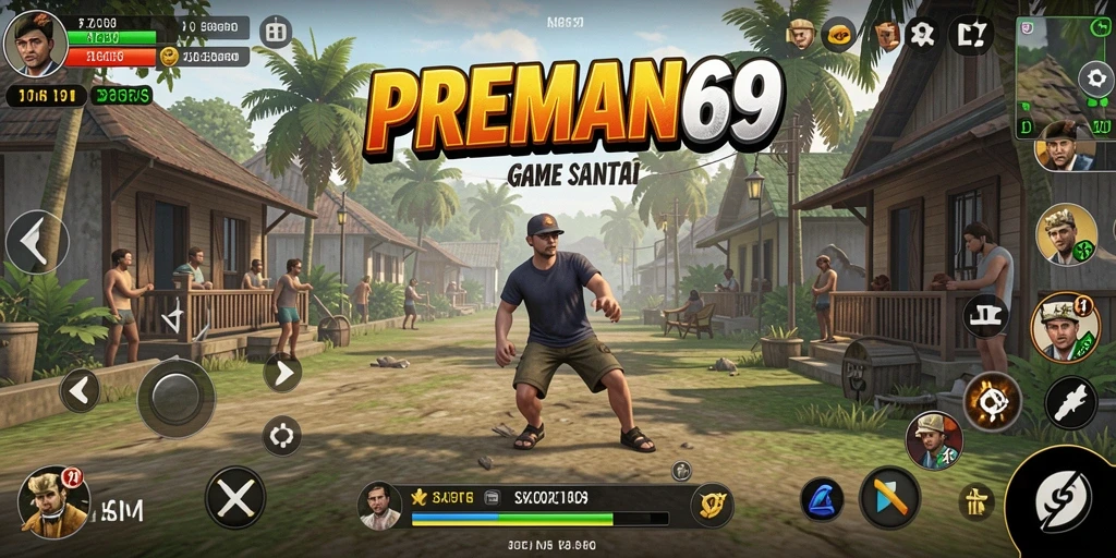 Tampilan gameplay PREMAN69 yang menarik dan penuh warna.