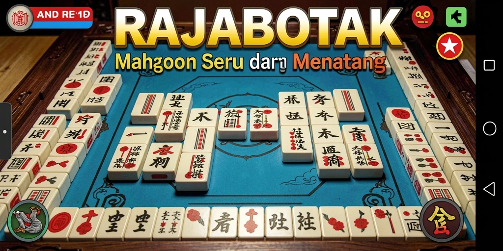 Tampilan gameplay <strong>RAJABOTAK</strong> yang menampilkan serunya permainan Mahjong.