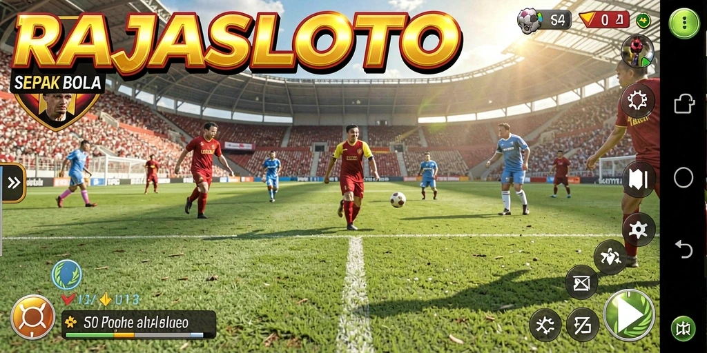 Tampilan gameplay menarik dari RAJASLOTO yang mengedepankan sepak bola.