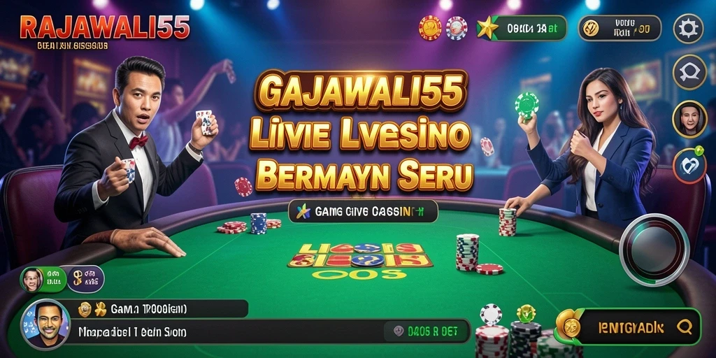 Tampilan menarik dari gameplay Live Casino RAJAWALI55 yang interaktif.