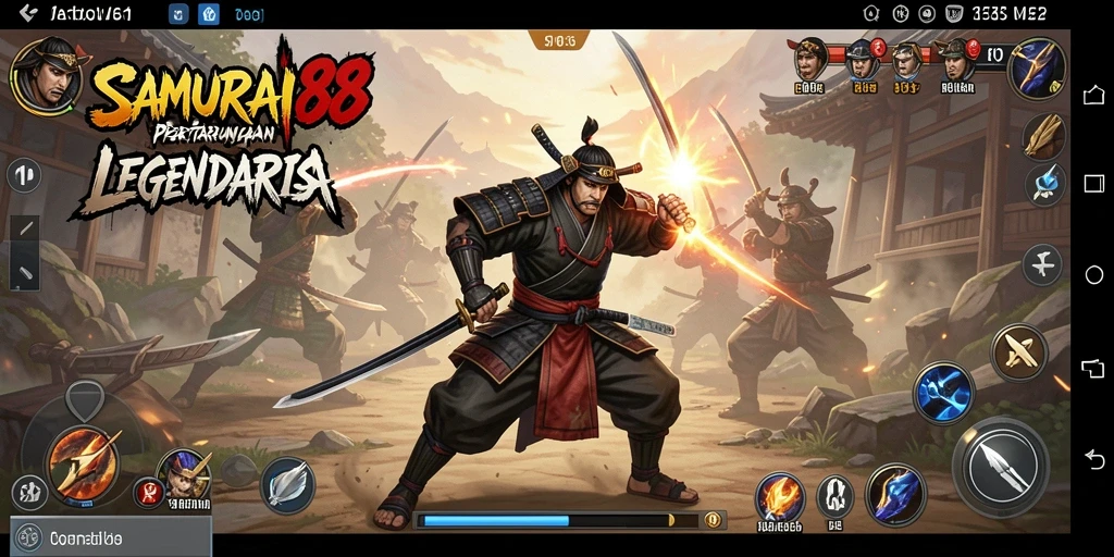 Tampilan gameplay SAMURAI88 dengan aksi pertarungan yang seru.