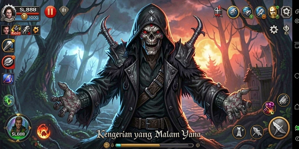 Gameplay menakutkan dalam SL888 dengan suasana Horror yang mencekam.
