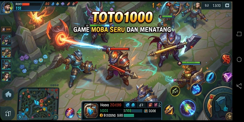 Visual gameplay seru dalam TOTO1000 yang memikat.